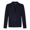 Blue Cotton Jacket Regular Fit