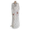White Lace Crystal Embellished Shift Dress