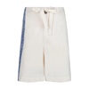 Cream Bermuda Shorts Drawstring Waist