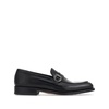 Black Calfskin Metal Detail Ankle Boots