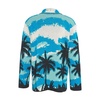 Blue Knitwear Shawl Collar Cardigan