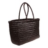 Chic Leather Shopper Bag Brown