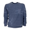 Camouflage Cotton Jacquard Mens Sweater Blue MA1500