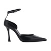 Black Leather Pointed Toe Pumps
