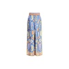 Silk Wide Leg Pants with Pailey Print