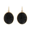 Victoria Jet Dia Rose Cut Earrings