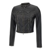 Black Biker Jacket with Zip Pockets