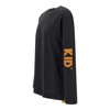 Black Cotton Sweater with Logo Print