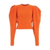 Knitwear with Round-neck and Puff Sleeves