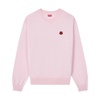 Pink Sweater with Boke Flower Emblem