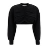 Ruched-Detailed Palm Plaque Sweatshirt