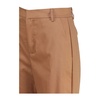 Caramel Cotton Trousers, Wide Leg