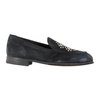 Black Suede Studded Loafers