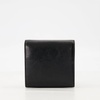 Black Leather Wallet with Snap Button