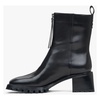 Black Ankle Boots with Low Heel