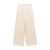 Beige Elasticated Waistband Trousers with Pockets