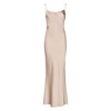 Beige Draped Back Long Dress