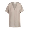 Silk V-Neck Kimono Sleeve Blouse