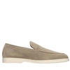 Suede Moccasins Rubber Outsole Logoed Leather