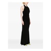 Black Ruched Maxi Dress