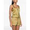 Beaded Star Top in Yellow Green