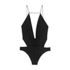 V-neck Adjustable Strap Body in Black