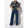 Contrast Stitching Flared Jeans