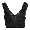 Black Sleeveless Low-cut V-neck Top