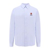 Blue Buttoned-Down Collar Shirt