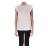 White Sleeveless Top with Side Buttons