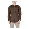 Brown Button-Fastened Long Sleeve Shirt