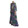 Floral Print Silk Maxi Dress