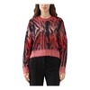 Zebra Print Sweater Red Black