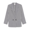 Blue Double-Breasted Jacket with Pockets