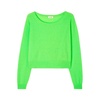 Fluorescent Green Wool Blend Jersey