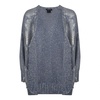 Clear Blue Metallic Sweater Made in Italy