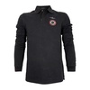Long Sleeve Military Style Polo Black
