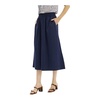 Navy A-line Skirt with Elastic Waist