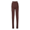 Ribbed knit slim trousers