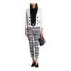 Two-tone edge-to-edge jacket with 6 buttons
