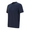 Men's Blue Cotton T-shirt with Logo Label