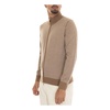 Merino Wool Zip Cardigan with Contrast Details