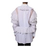 White Cotton Silk Long Sleeve Blouse