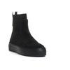 Black Suede Glitter Ankle Boots