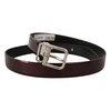 Dolce & Gabbana Brown Patent Leather Silver Metal Buckle Belt