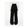 Black Wool Stretch Oversize Trousers