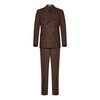 Brown Double-Breasted Blazer Suit