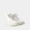 Beige Leather Hi Top Sneakers - Luol II