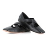 Black Leather Ballet Flats