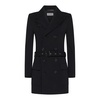 Black Wool Blend Double-Breasted Jacket